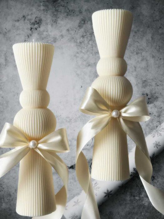 Matrita Silicon Pentru Lumanari botez ,cununie model deosebit striat