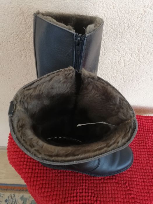 Cizme dama nr 41 piele cu blana Helux