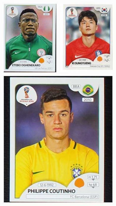 Стикери на Панини Евро 2012, 2016, FIFA World Cup 2018, 2026, Шампионска лига 2001/2002