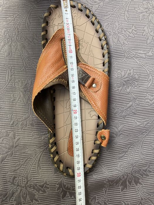 Papuci casual pentru bărbați (30 cm) din piele