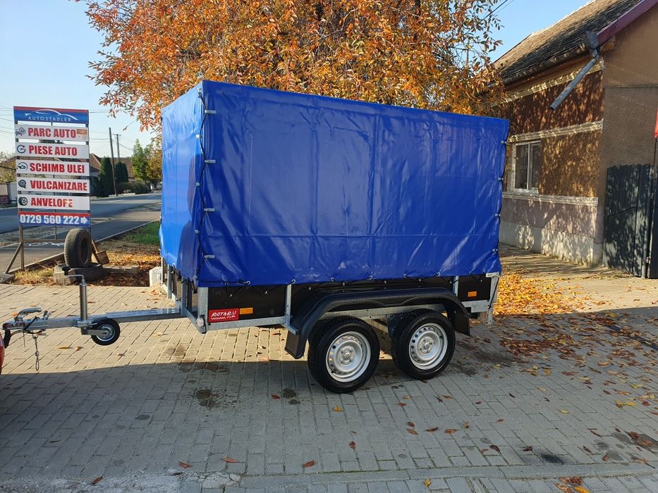 Remorcă Rotaru Trailers M3 tandem cu prelată 750kg