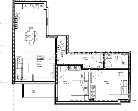 Продава се Тристаен апартамент в Пловдив, Каменица 1 - 118 кв.м за 1906 €/кв.м - Снимка #1