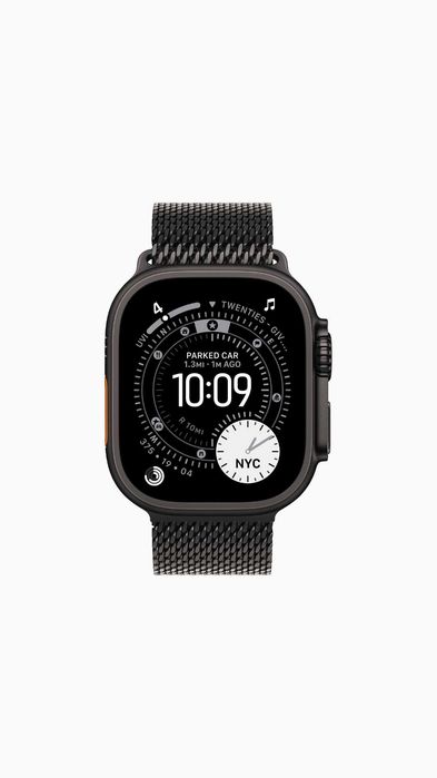 Apple Watch Ultra 3 Natural / Titanium Milanese Loop