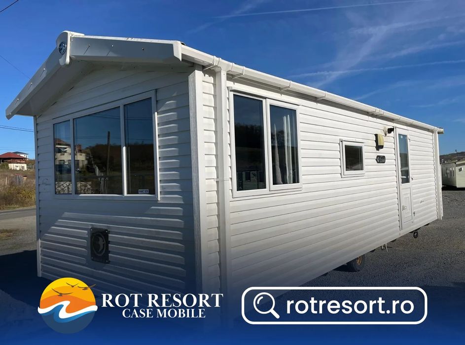 Alta Casă mobilă Swift Soleil nr. 099 | Tâmplărie PVC și încălzire centrală cu calorifere | 9 x 3 m | 2 dormitoare și 1 baie