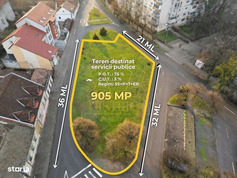 Teren cu vizibilitate excepțională, 3 fronturi stradale | Zona Lunei