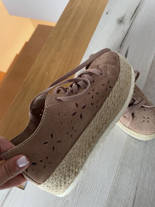 Espadrile Guess piele intoarsa