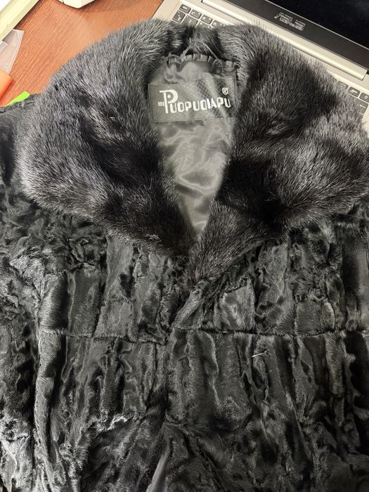 Каракулевая шуба с норкой