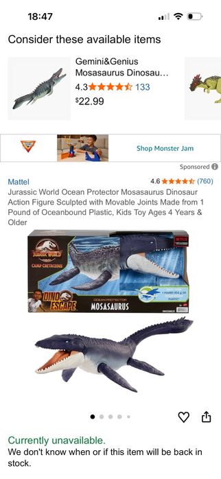Jurassic world mosasaurus играчка