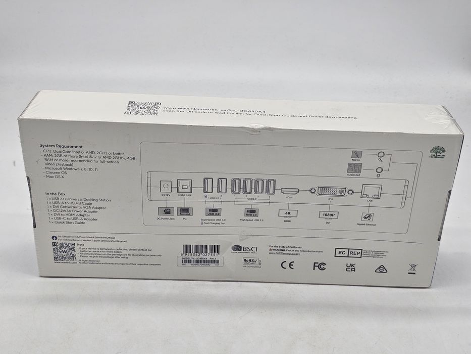 Wavlink USB-A Stație de andocare cu HDMI 4K Ethernet Negru (WL-UG39DK1