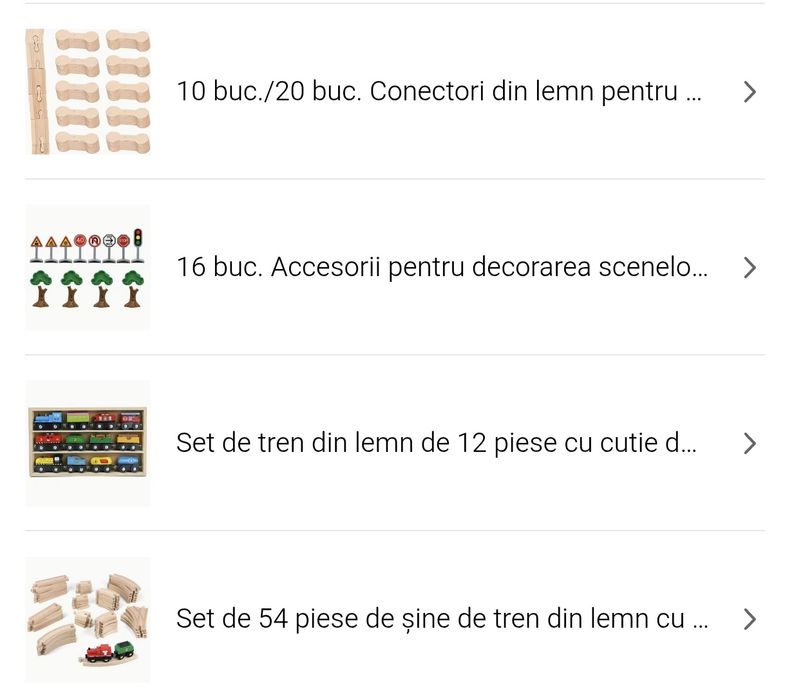 Trenuleț din lemn cu accesorii