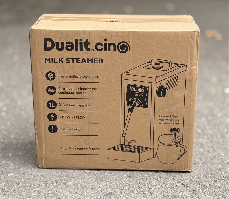 НОВ!!! Професионален парогенератор за мляко Dualit Cino Milk Steamer CMS1, 1L, 1720W