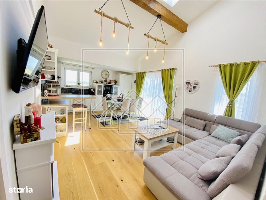 Penthouse mobilat si utilat modern cu terasa de 40 mp