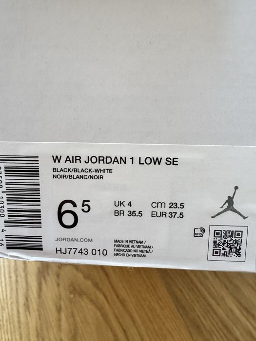 Vand  NIKE Pantofi Sport Air Jordan 1 Low SE, marimea 37,5