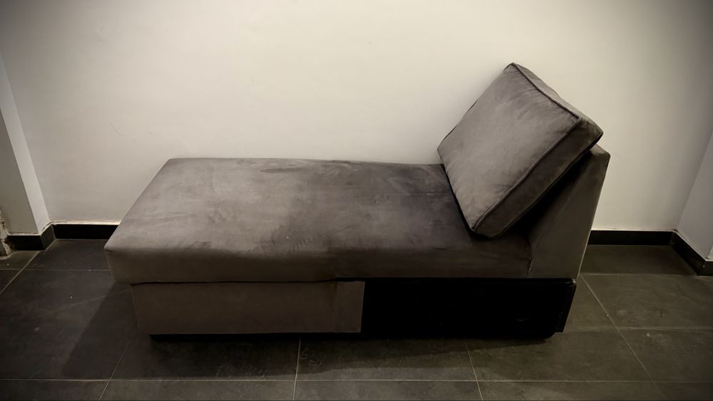 Sezlong coltar canapea cu lada de depozitare pat pentu o persoana