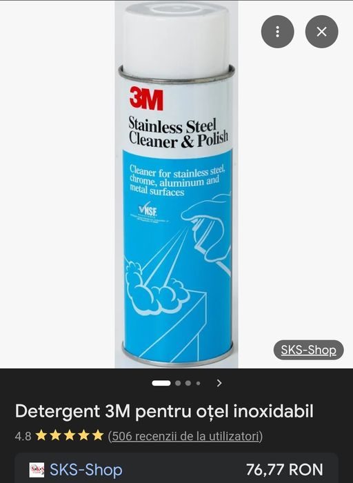Spray curatare / polishare INOX 3M NOU