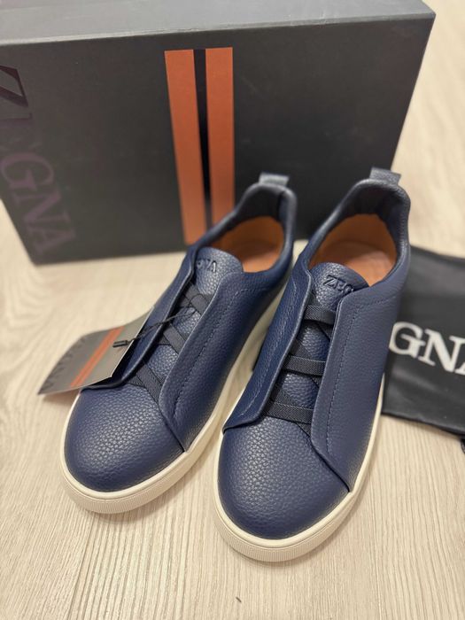 Adidasi Zegna Triple Stitch, SNEAKERS Premium NOI, Full Box din Piele