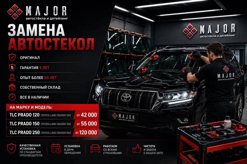 Toyota Land Cruiser Prado 120 / 150 / 250 • Замена автостекла