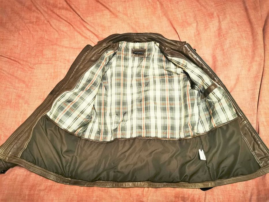 Кожено яке от естествена кожа марка Mario Conti XL