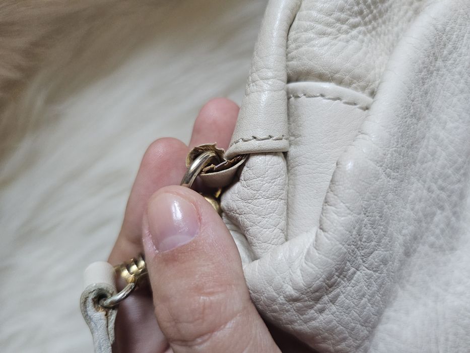 Marc by Marc Jacobs - poșetă / geantă de piele naturală, albă