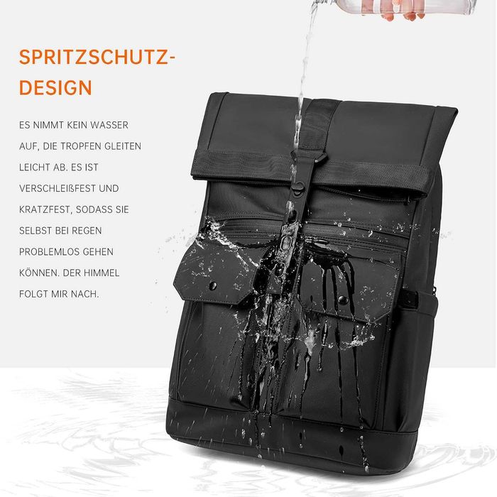 Rolltop раница BJIAX 32L за лаптоп до 17,3″ – водоустойчива