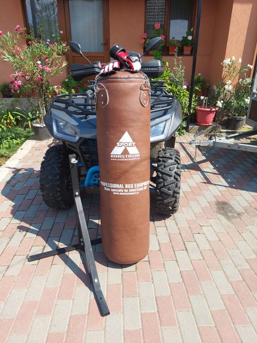 Sac box profesional din  piele ecologica Ken Pak Anastasia Sport 120 cm, ancoră de perete și mănuși