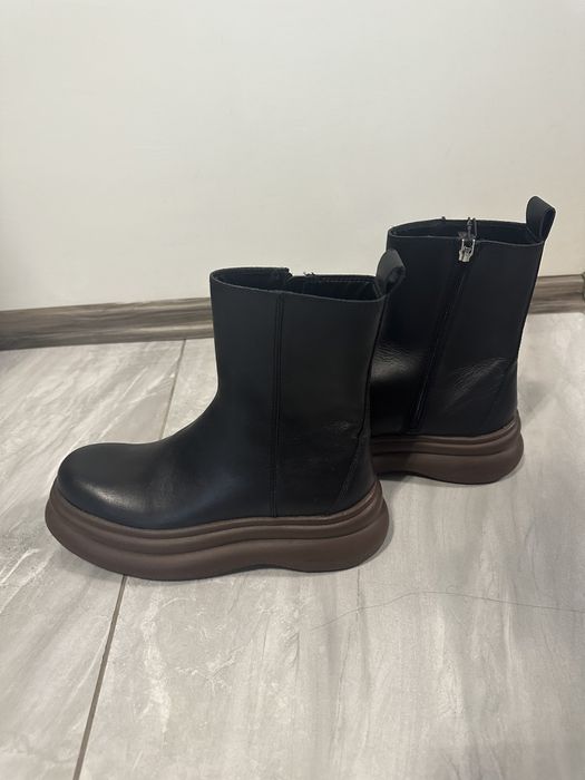 Кожени Ботуши Zara Естествена Кожа