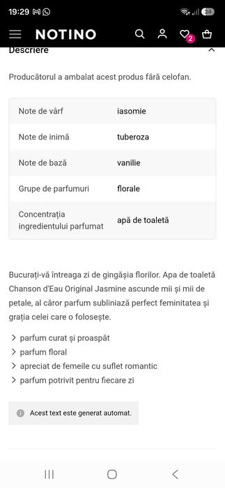 Chanson d'eau ,Jasmine
