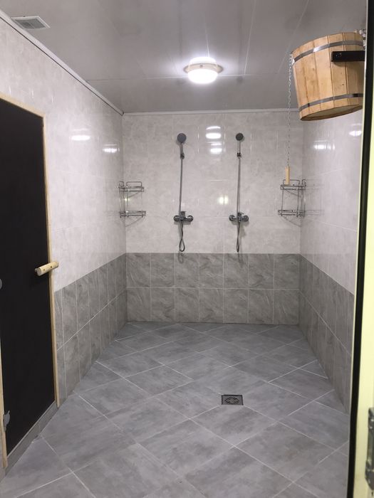 Банька на дровах с уличным бассейном