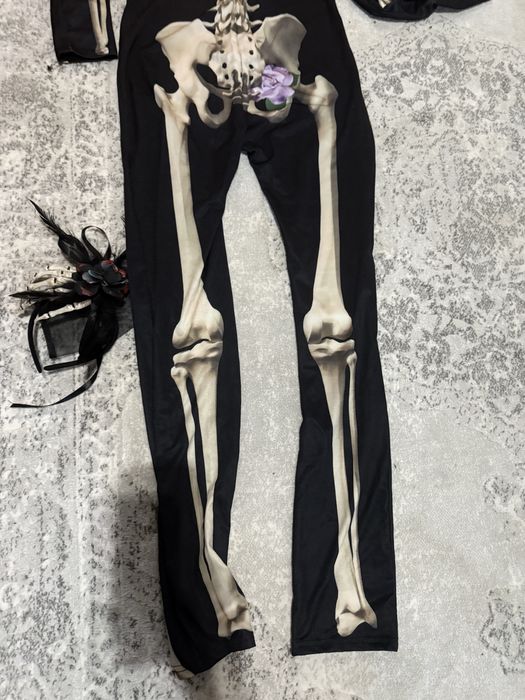 Costum/ salopeta schelet Halloween