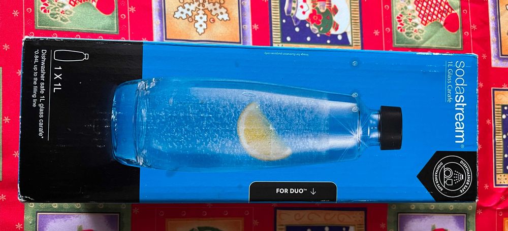 Carafa carbonatare, din sticla, pentru aparat SodaStream Duo, 1L