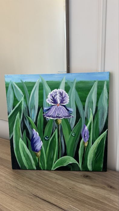 Картина ирис -украшения для интерьера