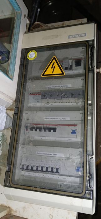 Titlu:2x Tablou electric industrial Hensel trifazic 400V complet echip