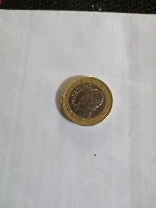 Vânzare moneda 1 euro spania 2002 cu erori de batere și defecte