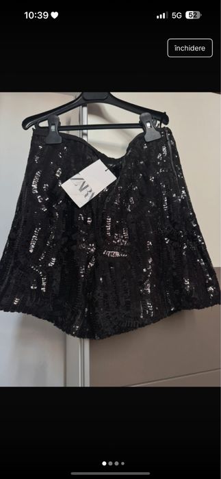 Pantaloni scurti paiete Zara