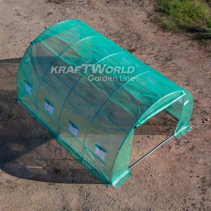 Градинска Тунелна Оранжерия 4 м KraftWorld Garden Line – усилена конст