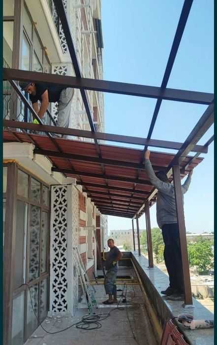 КРЫША,НАВЕС.Кровельный Работы,Сварка