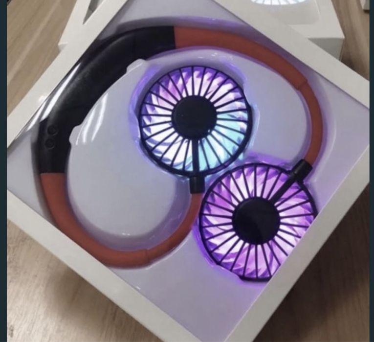 Вентилятор шейный Usb led