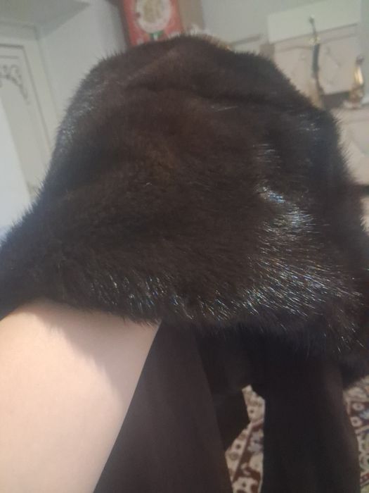 Норка шапка женский