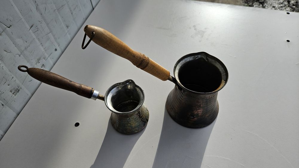 2 Ibrice cafea cupru ( citeste cu atentie anuntul )