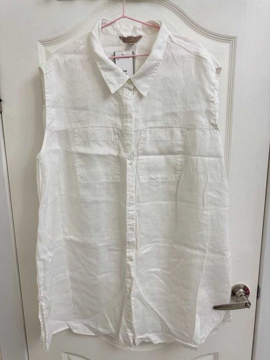 Новые рубашки хлопок /лен H&M, размер L / XL /2XL /3XL (50/64)