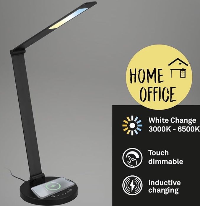 BRILONER - Lampă de birou LED cu zonă de încărcare