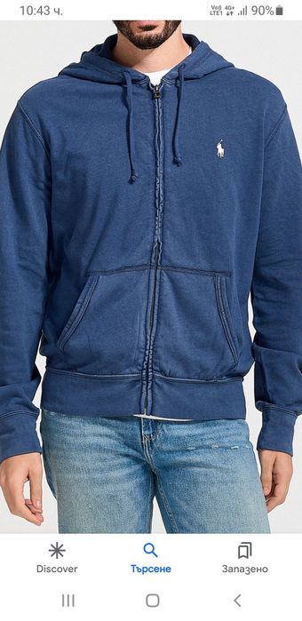 POLO Ralph Lauren Washed Full Zip  L / XL НОВО! ОРИГИНАЛ! Мъжки Суичър