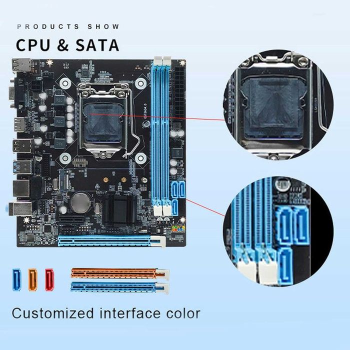 H81 дънна платка LGA1150 DDR3 M.2 NVMe HDMI mATX
