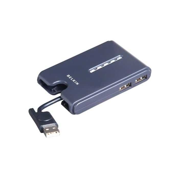 Hub 4 porturi USB Belkin Mini 480Mbps Hi-Speed Pocket Hub Model F5U217