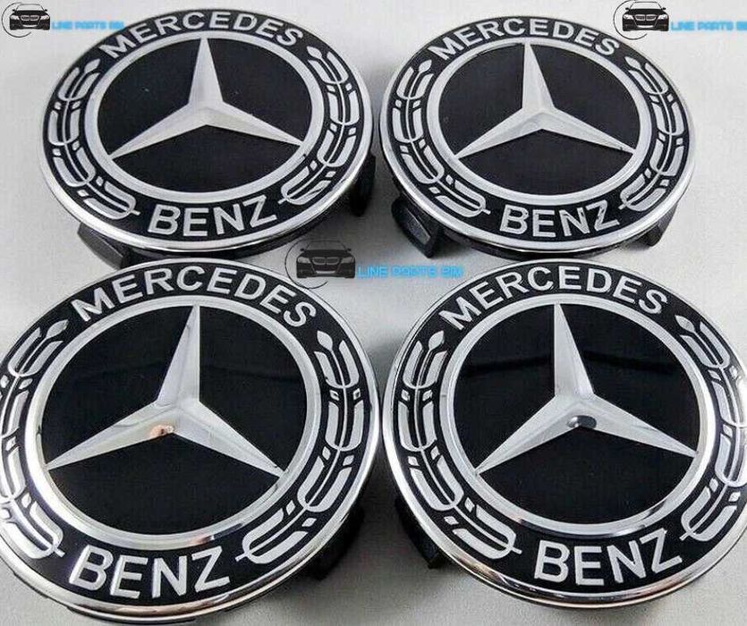 Set 4 Embleme Jante Mercedes Benz 75mm Diferite Culori,Capace Roti AMG