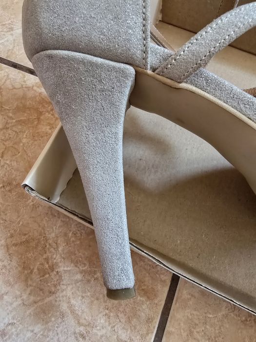 Pantofi toc 8 cm piele naturala 38