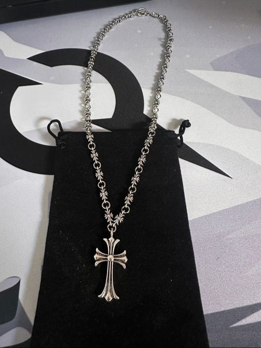 Lanţ "Chrome Hearts" argintiu Calitate superioara
