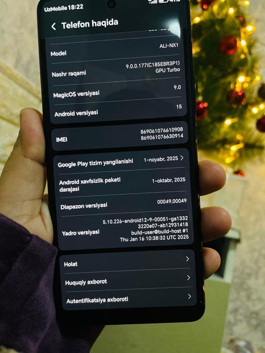 Honor X9B 256GB qora