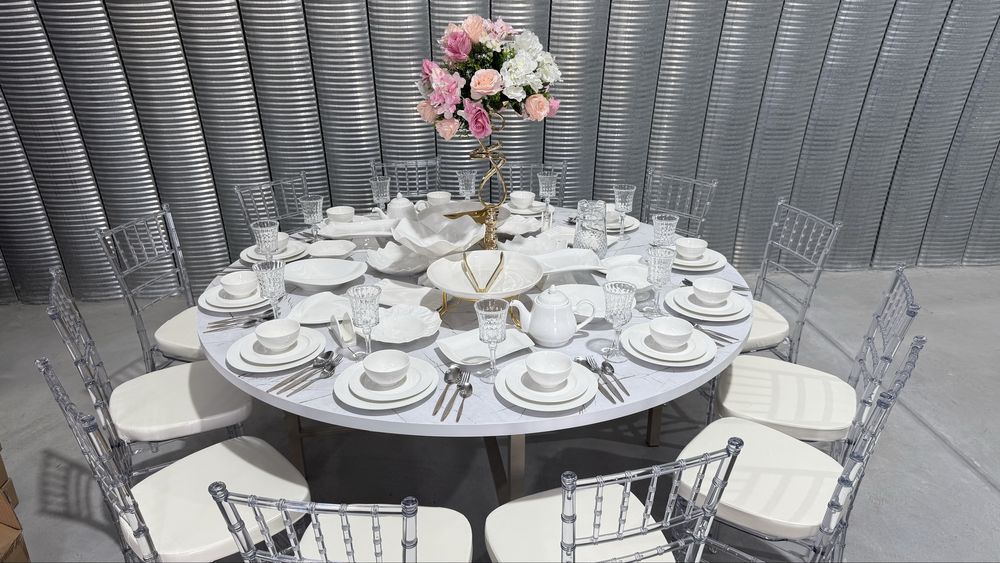 Аренда посуды стол  стульев шатра