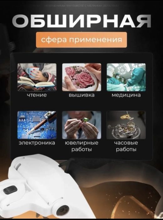 Очки лупа с подсветкой